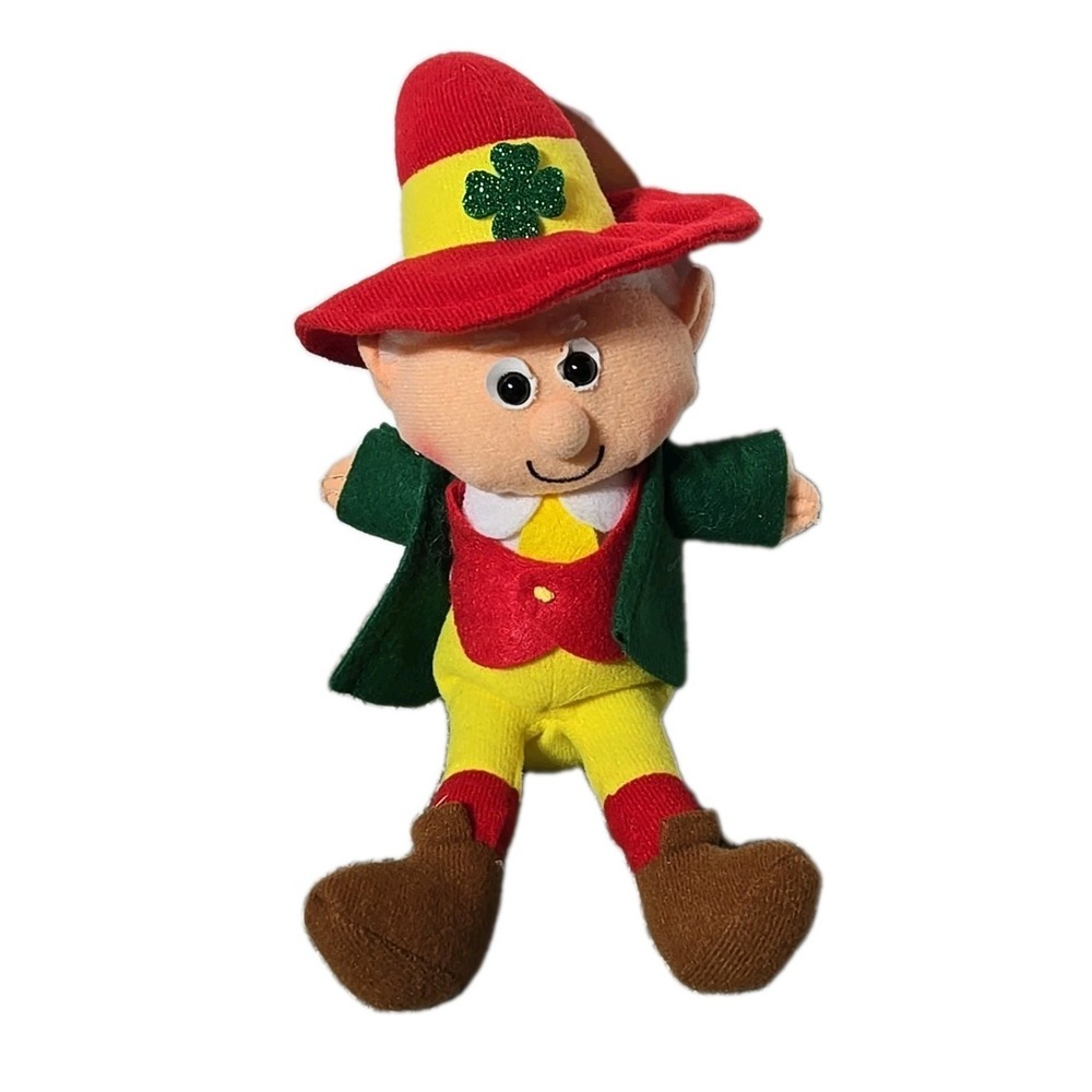 VTG Ernie The Keebler Elf 11" Plush Stuffed Animal Shamrock St Patricks Day 1997